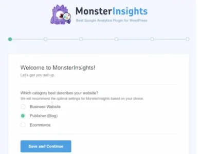 الربط عبر إضافة MonsterInsights